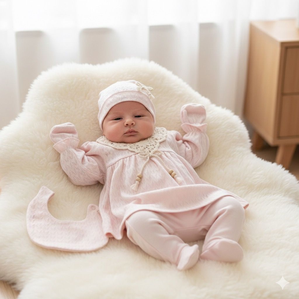 Kız Bebek 0-3 Ay MİA 5'li Hastane Çıkış Seti