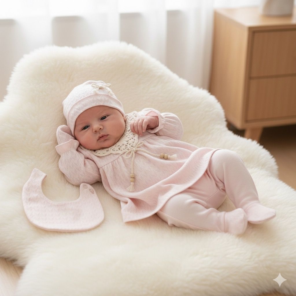 Kız Bebek 0-3 Ay MİA 5'li Hastane Çıkış Seti